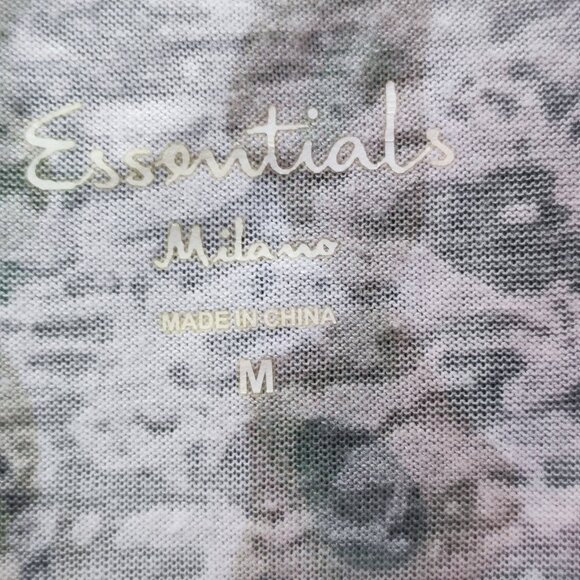 Essential by Milano lightweight blouse white with floral design women's size M - Picture 5 of 10